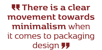  There is a clear movement towards minimalism when it comes to packaging design 