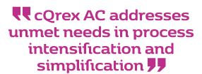  cQrex AC addresses unmet needs in process intensification and simplification 