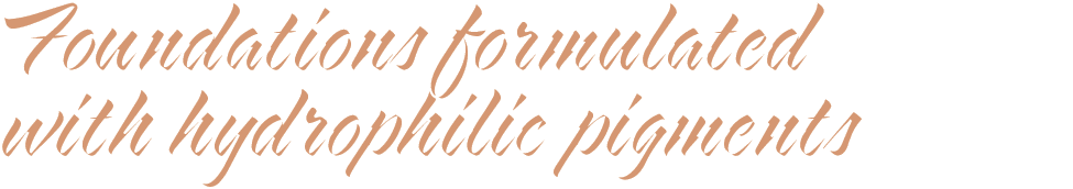 Foundations formulated with hydrophilic pigments 