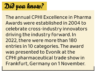 ,The annual CPHI Excellence in Pharma Awards were established in 2004 to celebrate cross industry innovators driving ...