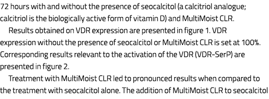 72 hours with and without the presence of seocalcitol (a calcitriol analogue; calcitriol is the biologically active f...