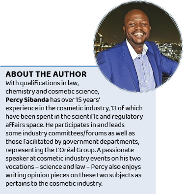 About the author With qualifications in law, chemistry and cosmetic science, Percy Sibanda has over 15 years’ experie...