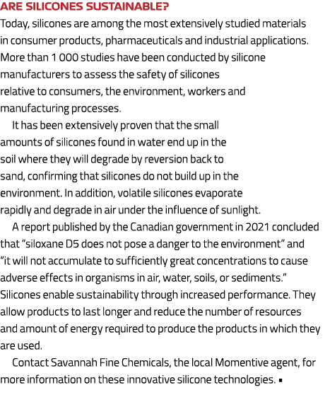 Are silicones sustainable? Today, silicones are among the most extensively studied materials in consumer products, ph...