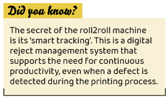 ,The secret of the roll2roll machine is its ‘smart tracking’. This is a digital reject management system that support...