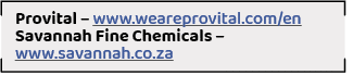 Provital   www weareprovital com en Savannah Fine Chemicals   www savannah co za