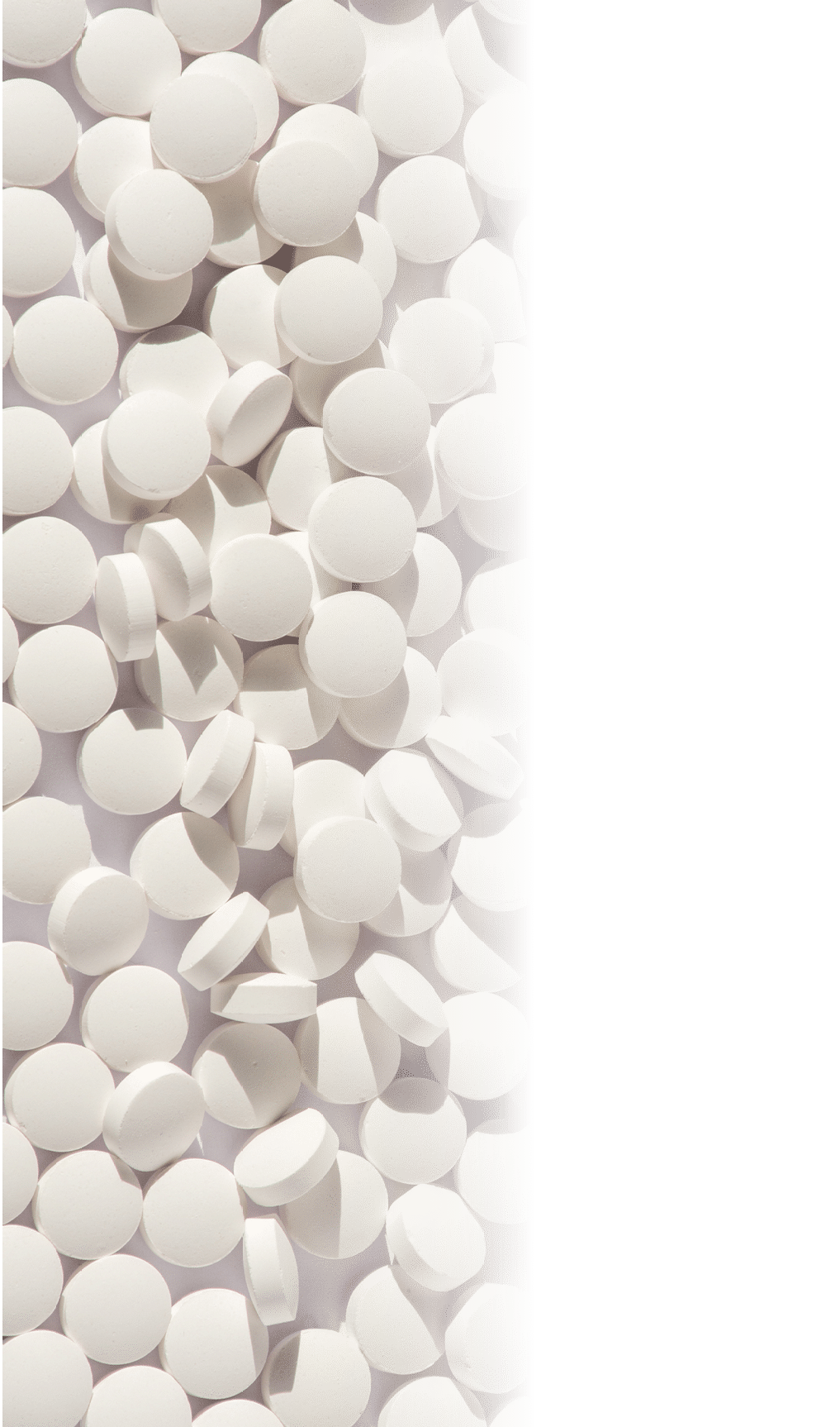 Various pills on a laboratory work table