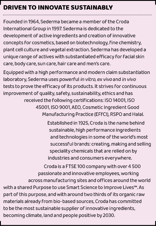 Driven to innovate sustainably ,Founded in 1964, Sederma became a member of the Croda International Group in 1997. Se...