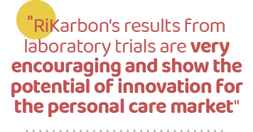\“RiKarbon’s results from laboratory trials are very encouraging and show the potential of innovation for the persona...