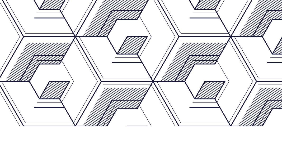 Geometric cubes abstract seamless pattern, 3d vector background. Technology style engineering line drawing endless illustration. Single color, black and white. Usable for fabric, wallpaper, wrapping, web and print.