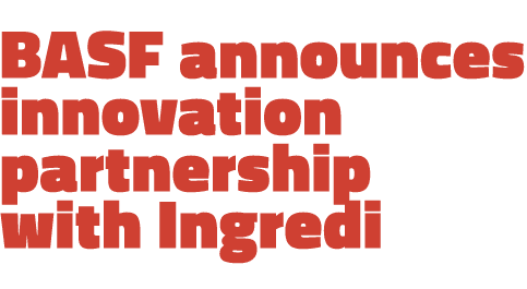 BASF announces innovation partnership with Ingredi