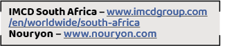 IMCD South Africa – www.imcdgroup.com /en/worldwide/south-africa Nouryon – www.nouryon.com