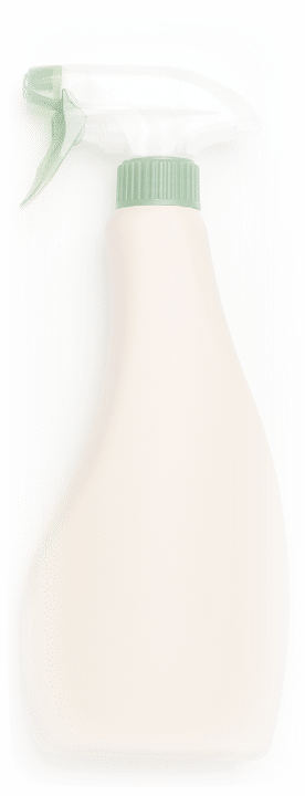 Set of bottles with mockup packaging, cleaning detergent on white background. Cleaning tools, cleanliness