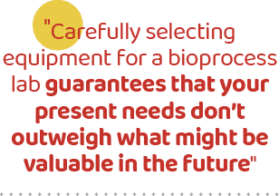 \“Carefully selecting equipment for a bioprocess lab guarantees that your present needs don’t outweigh what might be ...