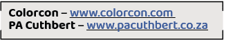 Colorcon – www.colorcon.com PA Cuthbert – www.pacuthbert.co.za