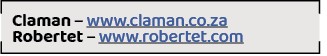 Claman – www.claman.co.za Robertet – www.robertet.co