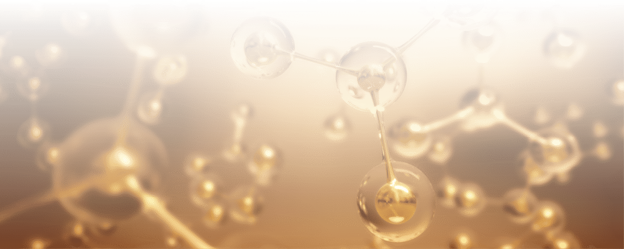 Abstract Structure Background Gold Molecule Or Atom,3d rendering