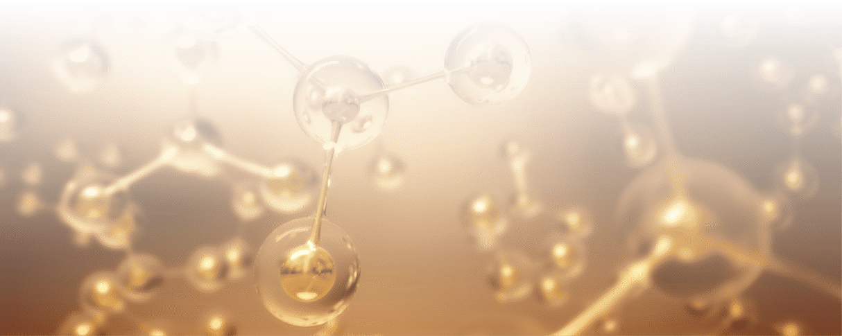 Abstract Structure Background Gold Molecule Or Atom,3d rendering