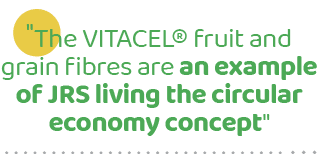 \“The VITACEL® fruit and grain fibres are an example of JRS living the circular economy concept