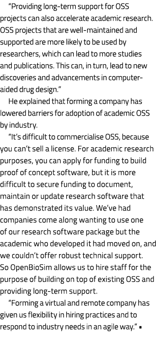 “Providing long term support for OSS projects can also accelerate academic research. OSS projects that are well maint...