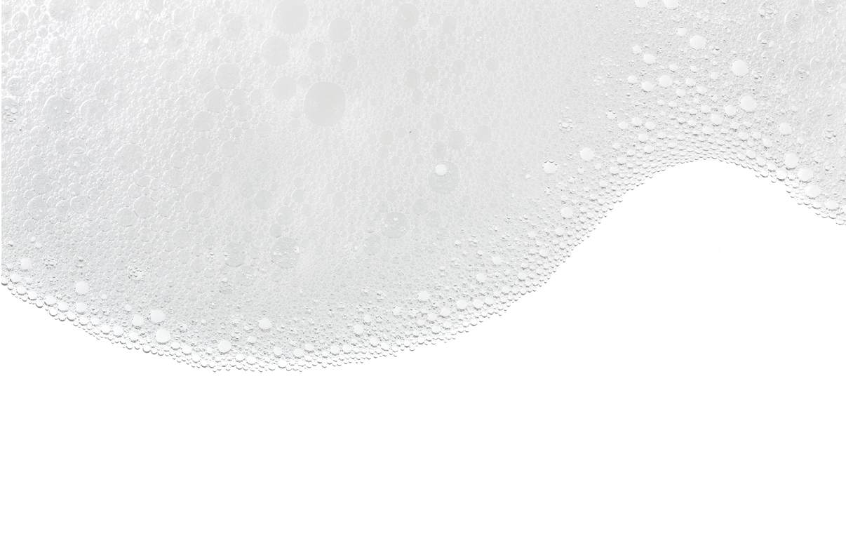 Foam bubbles abstract white background. Detergent