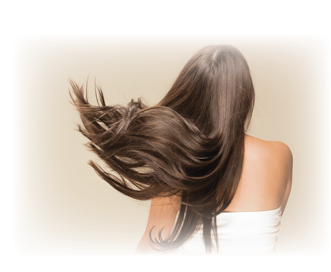 Lively hair on a beige background.