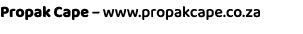 Propak Cape – www.propakcape.co.za