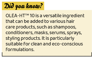 ,OLEA HTTM 10 is a versatile ingredient that can be added to various hair care products, such as shampoos, conditione...