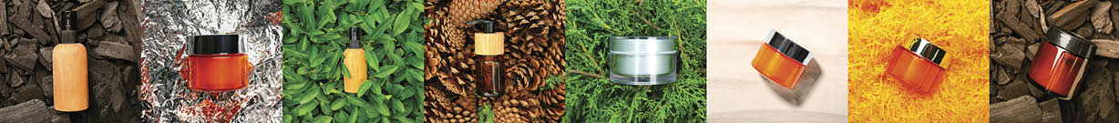 Collection of different cosmetic products, top view