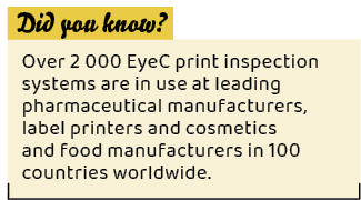 ,Over 2 000 EyeC print inspection systems are in use at leading pharmaceutical manufacturers, label printers and cosm...