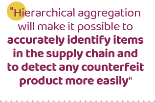 \“Hierarchical aggregation will make it possible to accurately identify items in the supply chain and to detect any c...