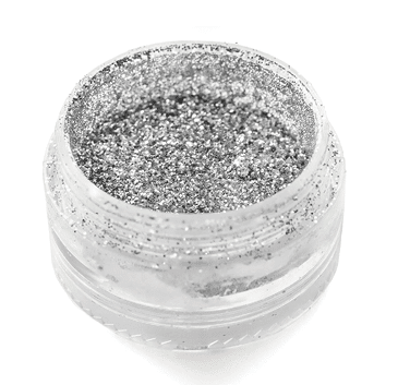 Set of sparkling multicolor decorative eye shadows on white background