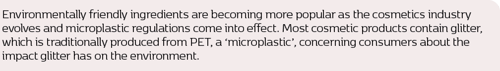 Environmentally friendly ingredients are becoming more popular as the cosmetics industry evolves and microplastic reg...