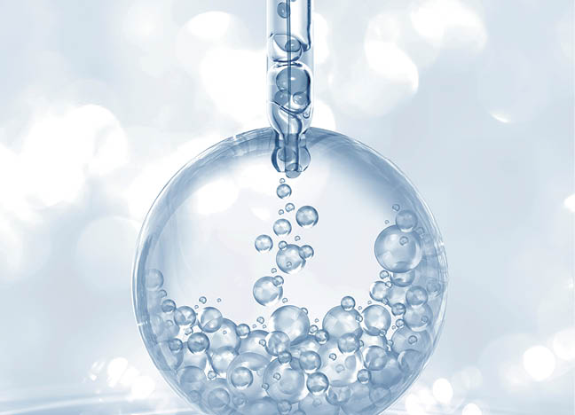 serum bubble background for cosmetics product