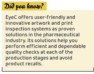 ,EyeC offers user friendly and innovative artwork and print inspection systems as proven solutions in the pharmaceuti...