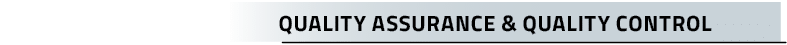 Quality Assurance & Quality Contro