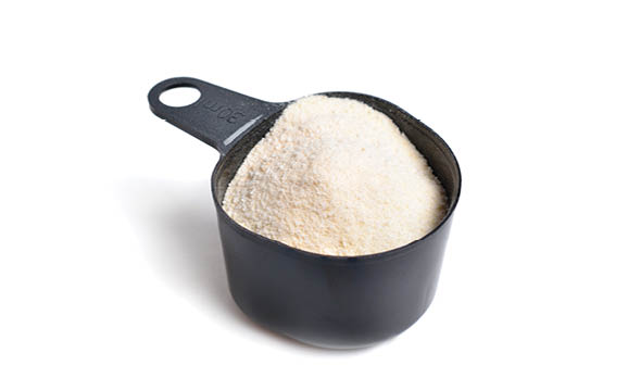 Guar gum, also called guaran, is a galactomannan polysaccharide extracted from guar beans. Isolated On white background