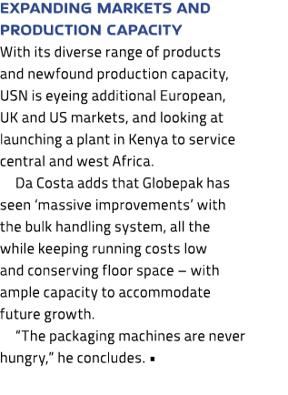 Expanding markets and production capacity With its diverse range of products and newfound production capacity, USN is...