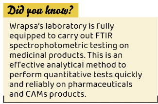 ,Wrapsa’s laboratory is fully equipped to carry out FTIR spectrophotometric testing on medicinal products. This is an...