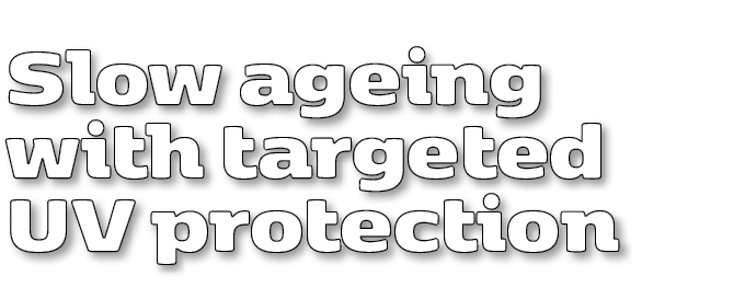 Slow ageing with targeted UV protection 