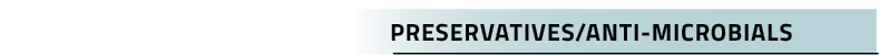 Preservatives/Anti microbials 