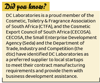 ,DC Laboratories is a proud member of the Cosmetic, Toiletry & Fragrance Association of South Africa (CTFA), and the ...
