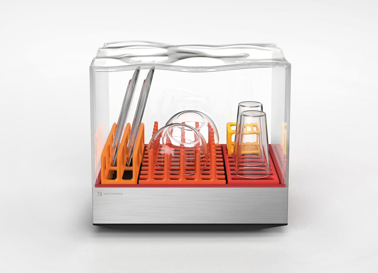 New countertop dishwasher washes more dishes using less water in half the time